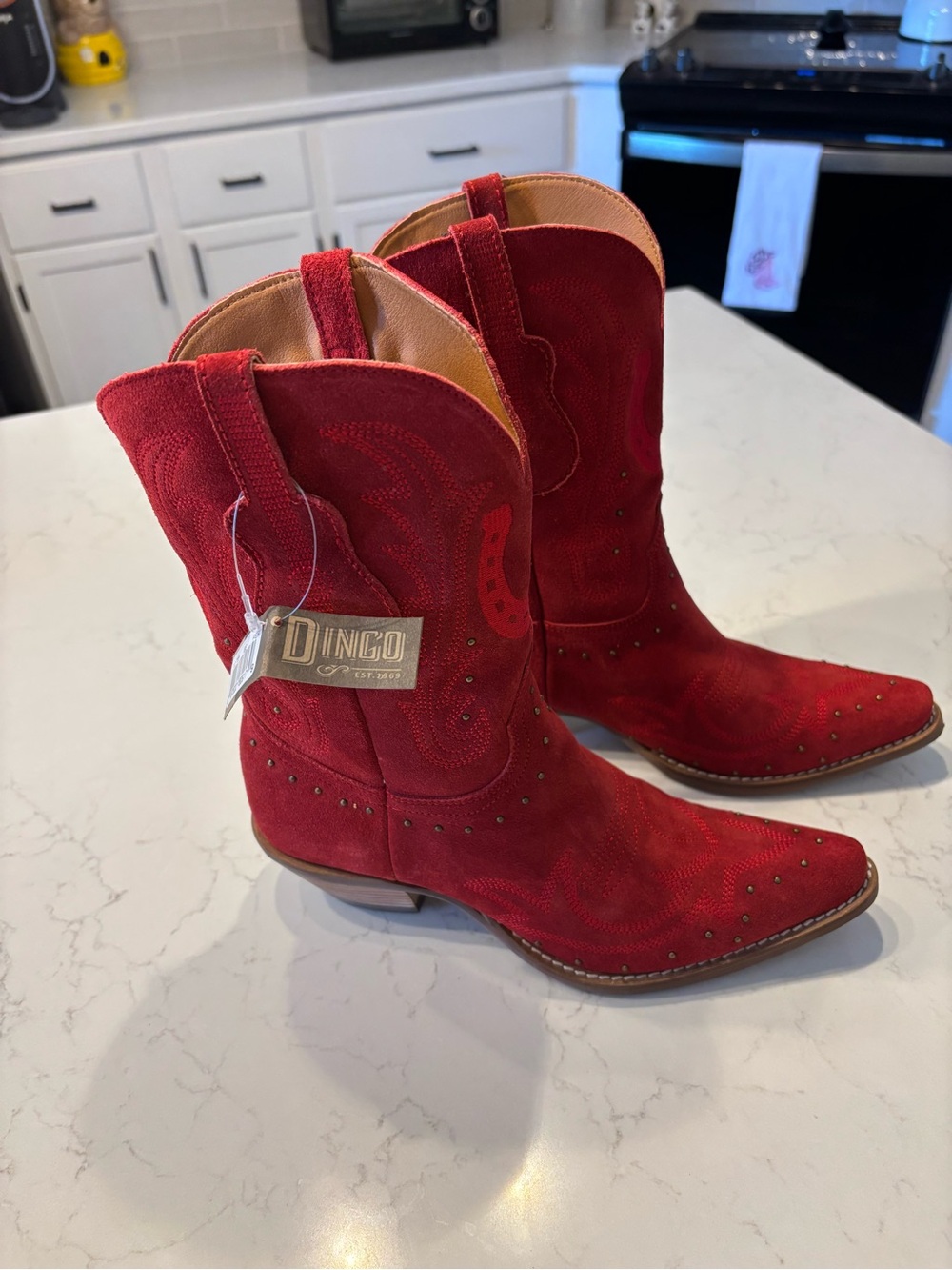 Hallmark x Opry® Merlot Suede Women's Cowboy Boots by Dingo